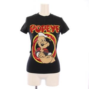 ポパイ POPEYE Tシャツ カットソー 半袖 クルーネック イラスト ロゴ プリント スパンコール