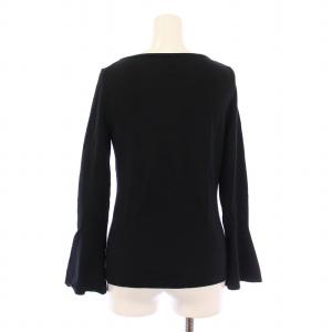 KEITA MARUYAMA ニット セーター 長袖 クルーネック 無地 ウール 袖フレア 薄手 1 黒 ブラック /BB GY41