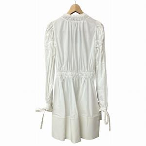 Alexander McQueen リボン ギャザー シャツ ワンピース 2017 ホワイト 38