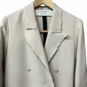 LANVIN 03AW ウール ダブルブレスト コート ベージュ 36