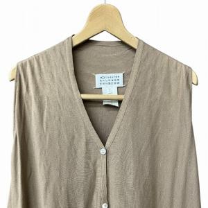 Maison Margiela 12SS シルク混 ノースリーブ カーディガン ベージュ M S31HA0479 GY41