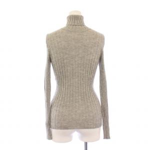 BRUNELLO CUCINELLI リブニット 長袖 タートルネック 薄手 ストレッチ カシミヤ シルク混 XS グレー /BB GY41