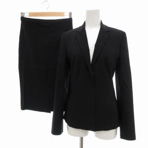 スーツ セットアップ テーラードジャケット ミモレスカート 38 黒 ブラック /UO GY41