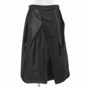 タフタスカート タック ミモレ ロング 40 ダークグレー /UO GY41