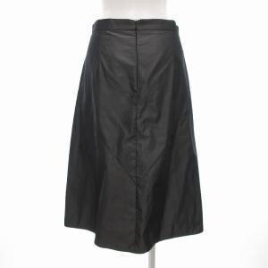 Max Mara タフタスカート タック ミモレ ロング 40 ダークグレー /UO GY41