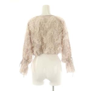 SNIDEL 24SS 素材感カーデ カーディガン ボレロ フリル F ピンク /DF OS