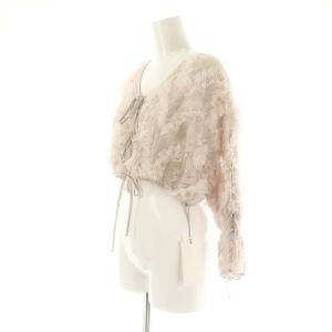 SNIDEL 24SS 素材感カーデ カーディガン ボレロ フリル F ピンク /DF OS