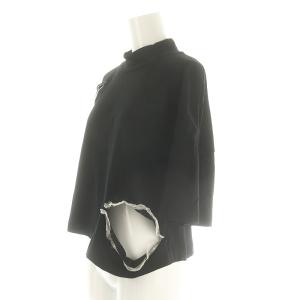 UNDERCOVER 23SS Tシャツ カットソー クロップド 半袖 モックネック 2 黒 ブラック UC1C1805 /DF