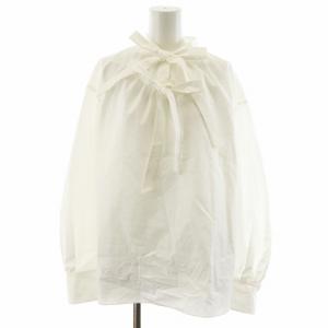 M.SUMMER コットンブロードダブルリボンブラウス 38 ホワイト 6511-234-1220