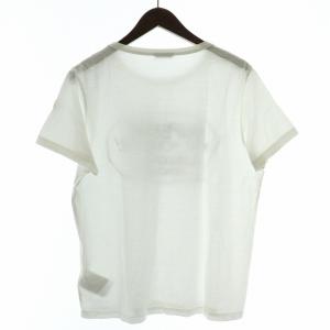 MONCLER Tシャツ カットソー 半袖 クルーネック ロゴ プリント S 白 ホワイト /BB