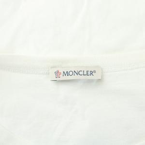MONCLER Tシャツ カットソー 半袖 クルーネック ロゴ プリント S 白 ホワイト /BB
