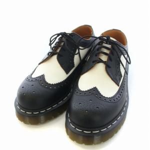 ブローグ シューズ レースアップ レザー UK6 ブラック ホワイト 3989 BEX