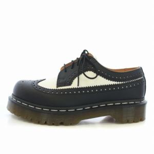 Dr.Martens ブローグ シューズ レースアップ レザー UK6 ブラック ホワイト 3989 BEX