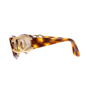 CHANEL サングラス アイウェア メガネ 眼鏡 ココマーク べっ甲柄 プラスチック 茶 ブラウン 02461 91235