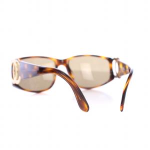 CHANEL サングラス アイウェア メガネ 眼鏡 ココマーク べっ甲柄 プラスチック 茶 ブラウン 02461 91235