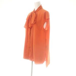 FOXEY Vera ブラウス ボウタイ 40 オレンジ 44707