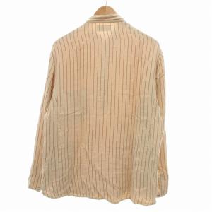 HOLLYWOOD RANCH MARKET グランパシャツ ハーフボタン ストライプ 長袖 3 ベージュ系 /UO