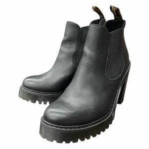 HURSTON ヒューストン レザー ブーティ 黒 ブラック UK6 23931001 GY41