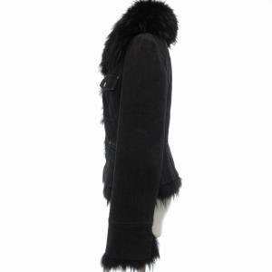 EPOCA デニムジャケット 毛皮 ラクーンファー付き 中綿 ITL40 黒 ブラック KA109-502-09 /UO