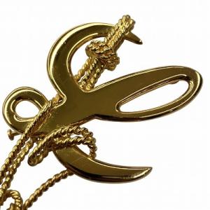 LOEWE L イニシャル タッセル ブローチ 金色 ゴールドカラー AA