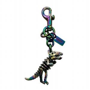 COACH ダイナソー 恐竜 キーホルダー チャーム 七色 レインボー