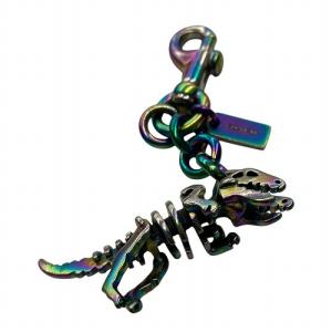 COACH ダイナソー 恐竜 キーホルダー チャーム 七色 レインボー