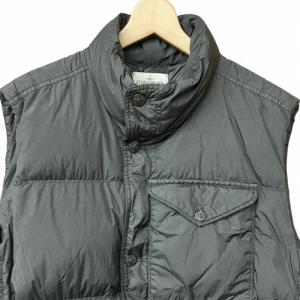 STONE ISLAND リサイクルナイロン シワ加工 ダウンベスト ブラック XL  8115G0223