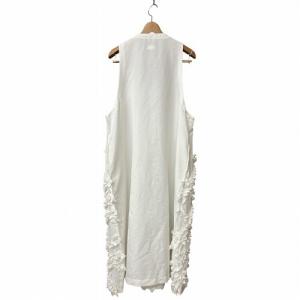 BLACK COMME des GARCONS 25SS ポリエステル フリル ワンピース ホワイト M 1O-A007 AD2024