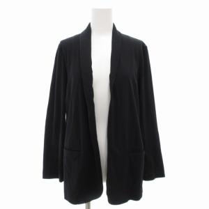 タグ付き ノーカラージャケット 羽織 ボタンレス F 黒 ブラック /GV