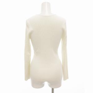 Loungedress GALLARDAGALANTE リブニット セーター Vネック 長袖 白 ホワイト /FF