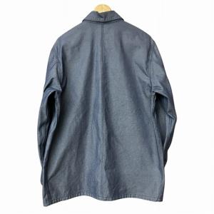 Carhartt シャンブレーデニム カバーオール ジャケット 紺 ネイビー L