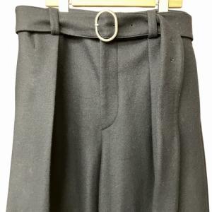 JIL SANDER ウール ワイド パンツ ネイビー 46 J61KA0014 J20141