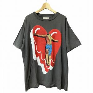 21SS  EMOTIONALLY UNAVAILABLE Tee ハート Tシャツ 灰 グレー XL