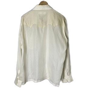 TOGA VIRILIS ビリリース キュプラ ジャガード シャツ 長袖 44 アイボリー TV22-FJ323