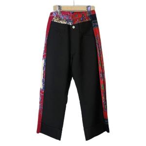 ×VERSACE 21AW スカーフ ドッキング プリーツパンツ M JH-P002