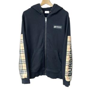 パーカー ノバチェック ジップアップ 8025684 S ブラック