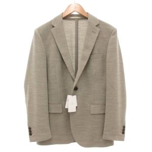タグ付き ドビー 2ボタンジャケット ブレザー 2B ノッチドラペル M ベージュ 6122-699-0221-2350