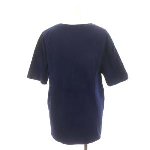 AMERICANA AmrcnプリントTシャツ カットソー ロゴ 半袖 紺 白 ネイビー ホワイト /DF OS PN