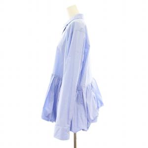 MILA OWEN MILAOWEN 24AW シャツ衿バルーンヘムチュニック プルオーバー 長袖 1 青 ブルー  09WFB244182