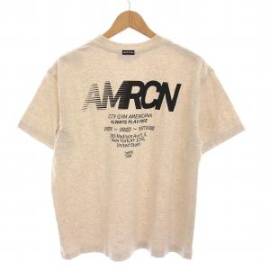 CITY GYM AMERICANA Tシャツ カットソー 半袖 ナチュラル グレージュ /YM