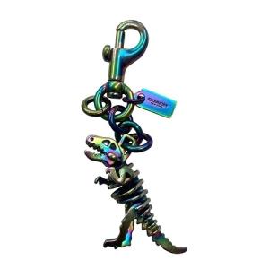 ダイナソー 恐竜 キーホルダー チャーム 七色 レインボー