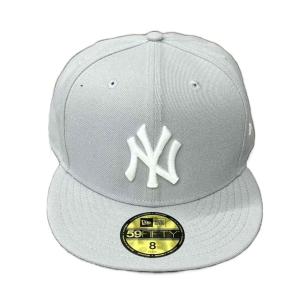 NEW ERA NY ニューヨーク ヤンキース キャップ 野球帽 8 63.5cm グレー