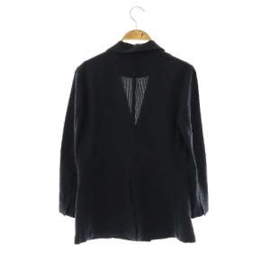 TOMORROWLAND collection 24SS シルキーサッカー ダブルブレストライトジャケット テーラード アウター 薄手 34 黒 /NR