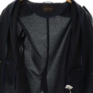 TOMORROWLAND collection 24SS シルキーサッカー ダブルブレストライトジャケット テーラード アウター 薄手 34 黒 /NR
