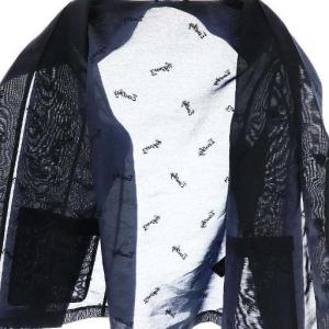 Spick&Span 25SS 刺繍オーガンジージャケット テーラード シアー F 紺 ネイビー 25010200801010