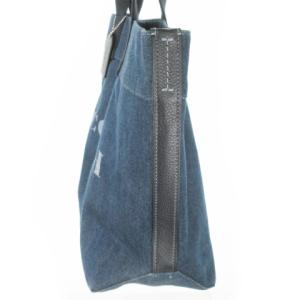 COACH トートバッグ 肩掛け デニム ロゴ プリント 裏地花柄 青 ブルー F67415 /AH21 GY18