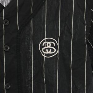 STUSSY ストライプポプリンベースボールシャツ Stripe Poplin Baseball shirt ゲームシャツ