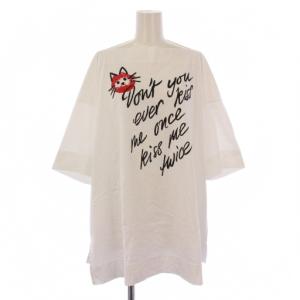 KISS ME KITTY キスミーキティ スクエアTシャツ カットソー 半袖 ボートネック ロゴ プリント