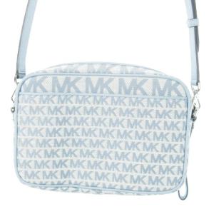 MICHAEL KORS ショルダーバッグ キャンバス レザー 革 MK柄 総柄 ロゴ 青 ブルー 32T2ST9C71 /CK21