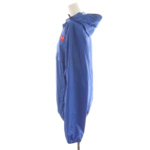 PLAY Comme des Garçons × KWAY アノラック パーカー プルオーバー ハーフジップ ロゴ ハート ナイロン S 青 ブルー